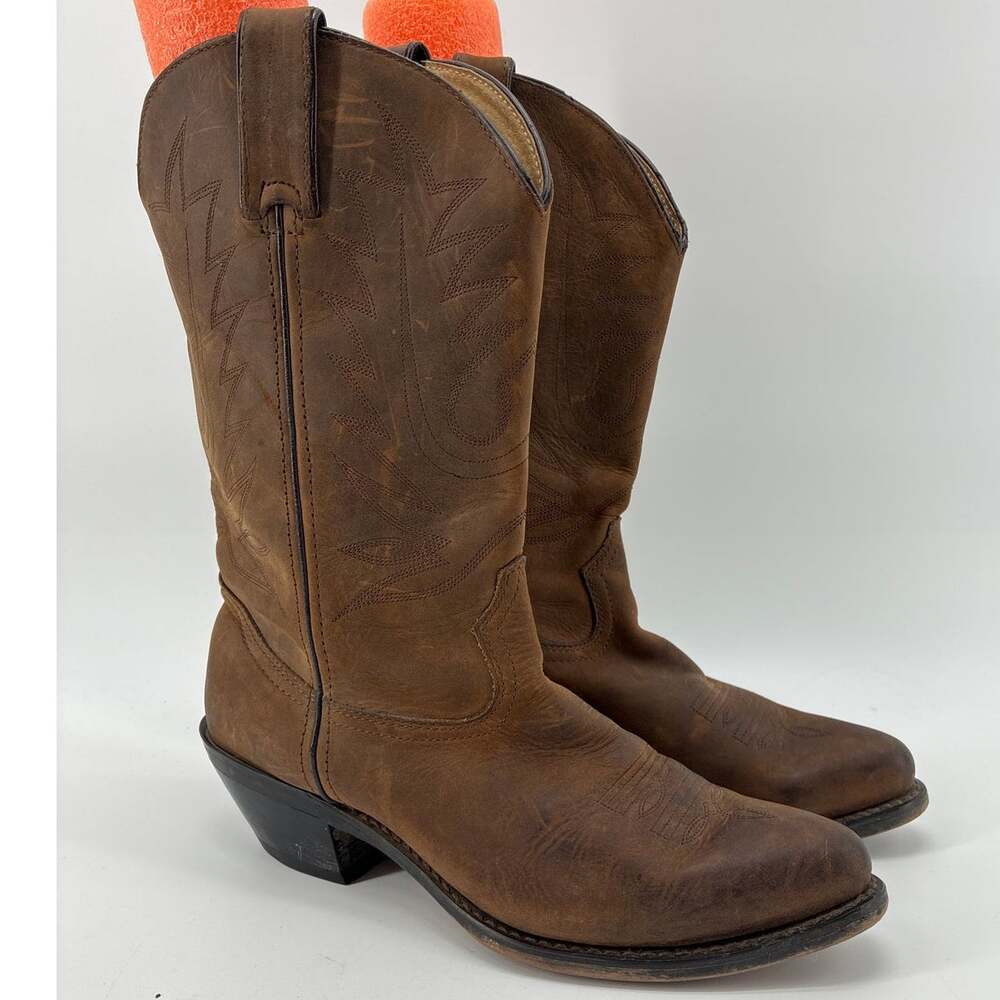 Durango RD4112 Leather Western Cowboy Boots Size 9 Distressed Cowgirl Coastal